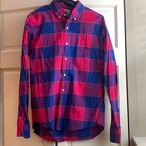 Mens Bonobos Plaid Casual Button Down